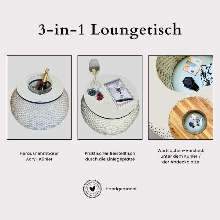 Produktbild COOTAB Cooler Table Milano Beistelltisch mit Acryl-Kühler