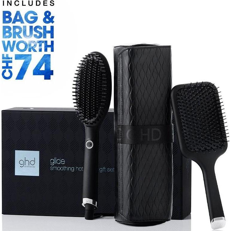 ghd, Piastra per capelli, Collezione Iced Luxe - Set regalo Glide - Spazzola calda levigante