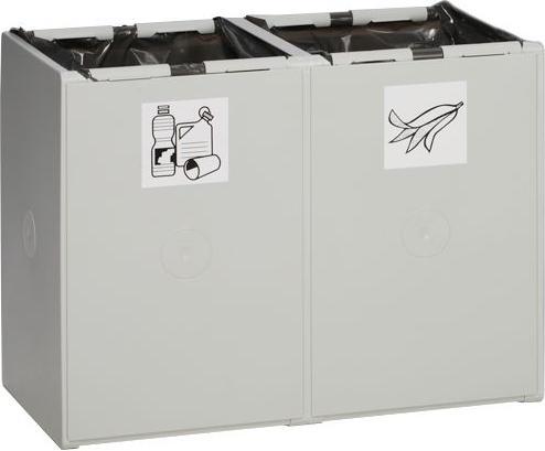 Actual product image VAR Plastic container 2-compartment without lid 120 l (60 l)