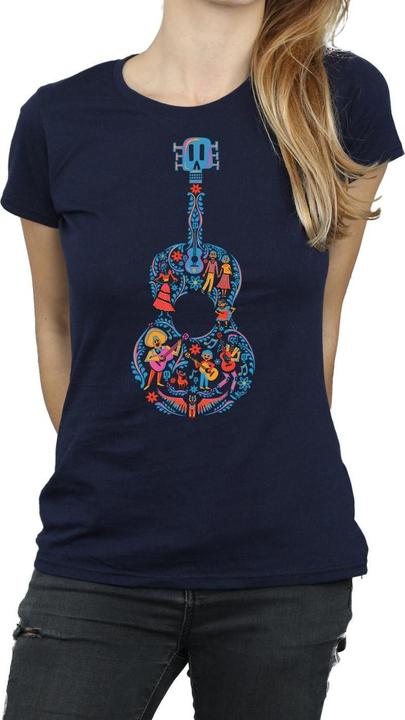 Actual product image Disney Womens/Ladies Coco Guitar Pattern Cotton T-Shirt (XL)