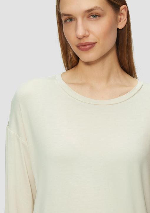 Produktbild S.Oliver T-Shirt Longsleeve mit überschnittenen Schultern und abgerundetem Saum (38)