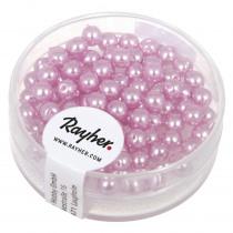Rayher Renaissance glass wax beads, 4mm ø, orchid, 85 p