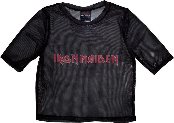Actual product image Iron Maiden Womens/Ladies Logo Mesh Crop Top (M)