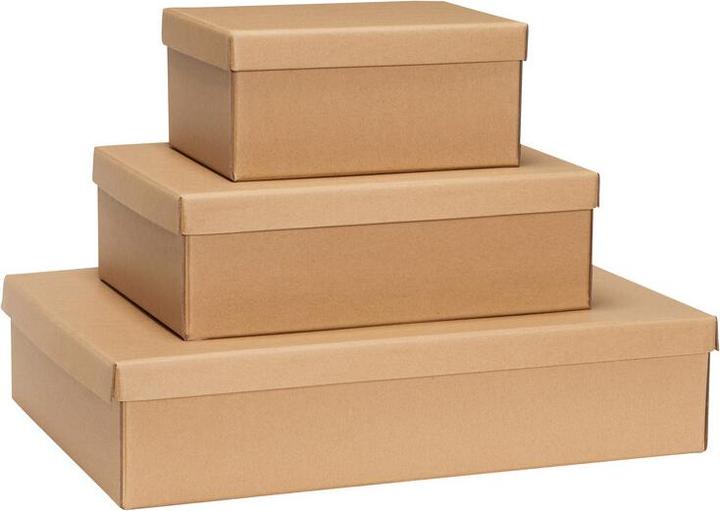 Hübsch Storeit Storage Boxes Natural (set of 3) (31 cm, 3x)