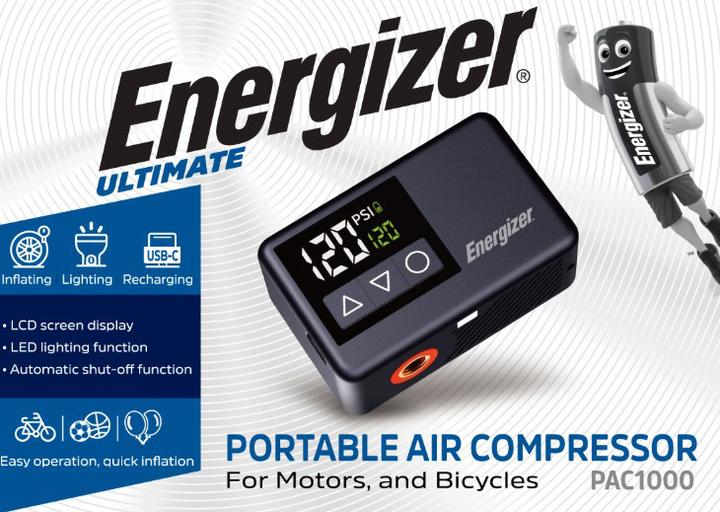 Actual product image Energizer PAC1000 Mini-Luft-Kompressor 120PSI