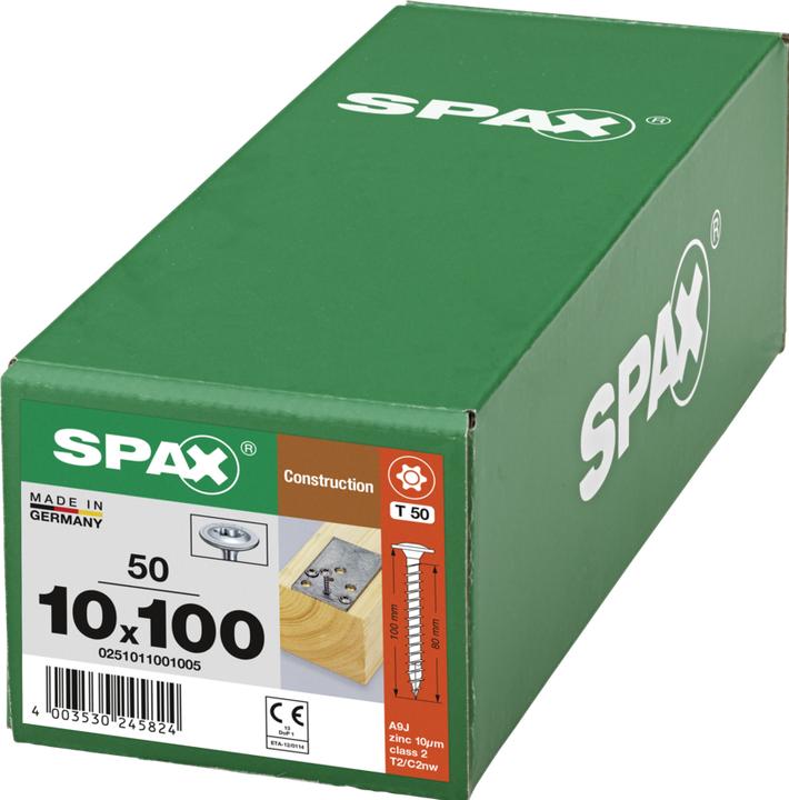Produktbild Spax Tellerkopf T-Star T50 Vollgewinde Wirox (50 Schrauben pro Stück)