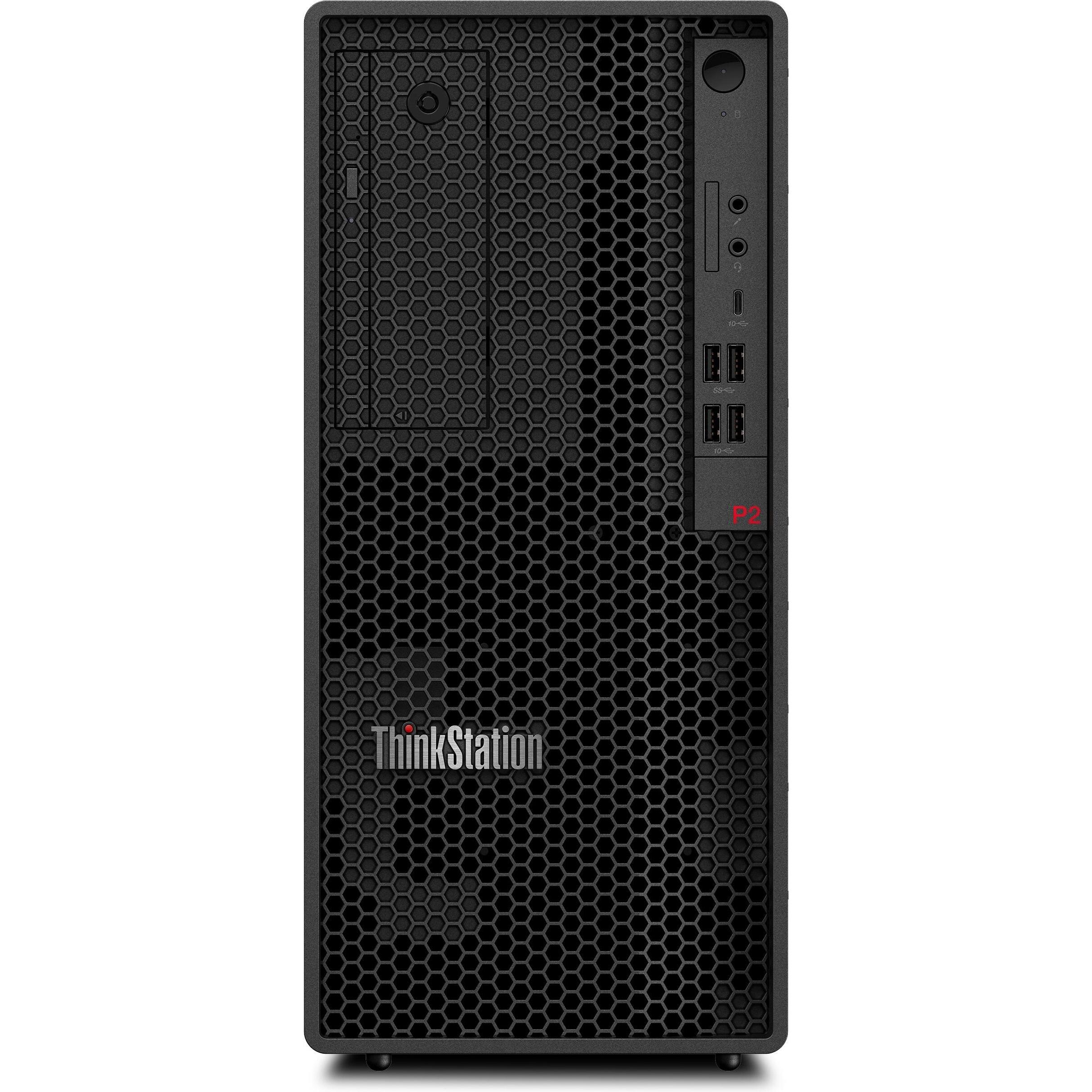Lenovo ThinkStation P2 Tower (Intel Core i7-14700K, 32 GB, 1000 GB), PC, Schwarz