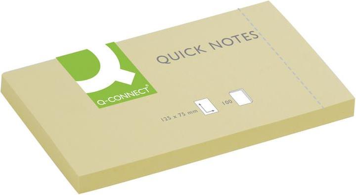 Produktbild Q-Connect Haftnotizen Quick Notes gelb (127 x 76 mm)