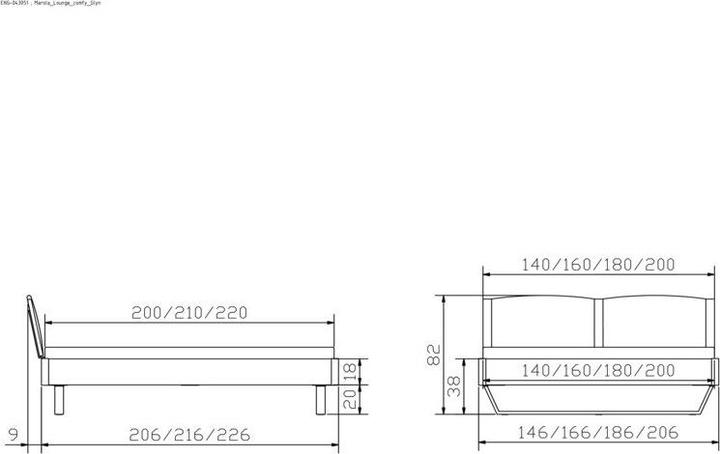 Actual product image Hasena Marola 20 (180 x 210 cm)