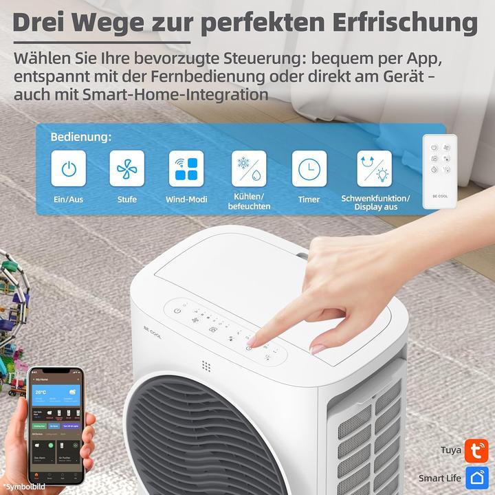 Produktbild Be Cool LUFTKÜHLER 50W 6,5LITER TIMER (BC6ACP2501W WS/GR) (25 m²)