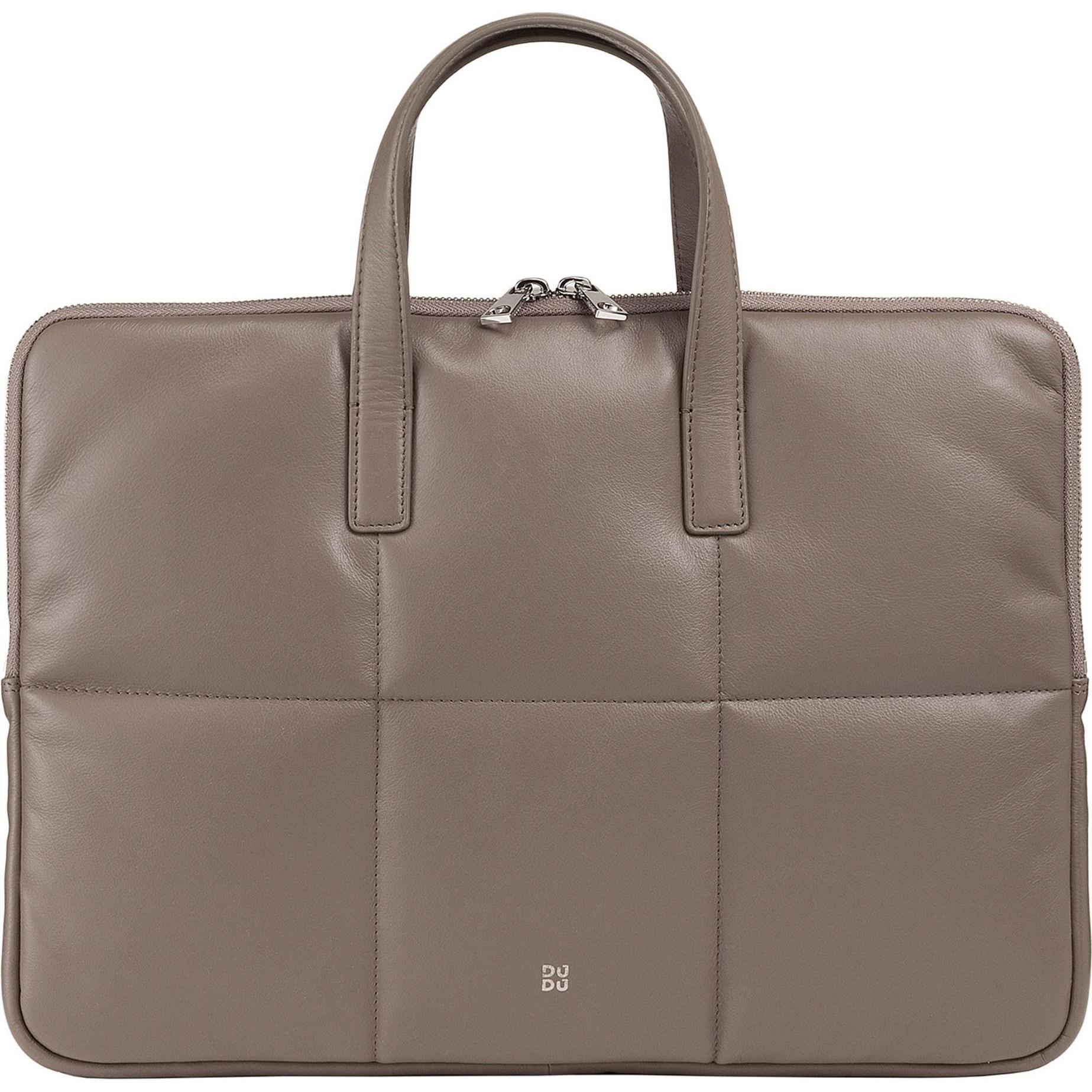 Dudu Togean Laptoptasche Leder 36 cm (14.17"), Notebooktasche, Braun