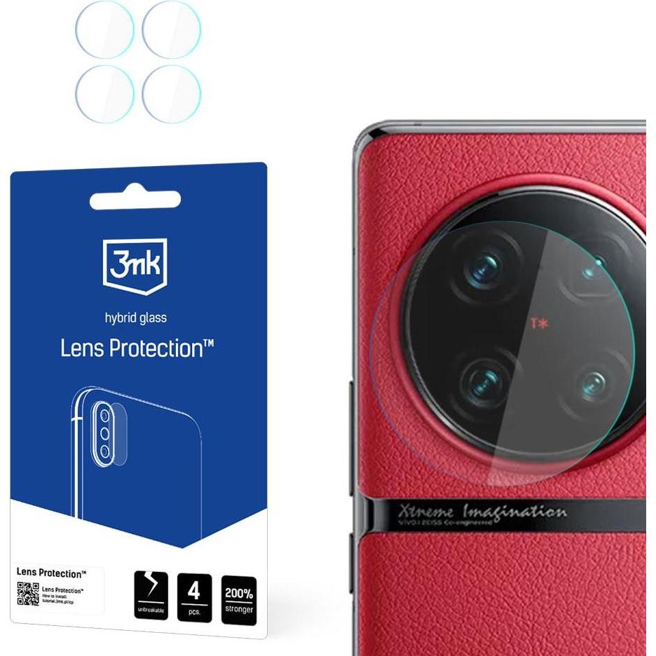 Thumbnail - 3MK Lens Protect Vivo X90 Pro Ochrona na obiektyw aparatu 4szt (1 Stück, Vivo X90 Pro), Smartphone Schutzfolie, Grau