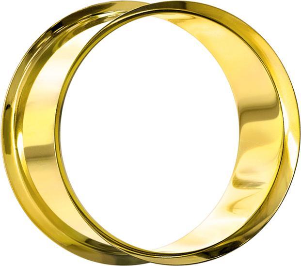 Immagine prodotto Star Piercing Tunnel svasato placcato oro (senza ottone, Titanio G23)