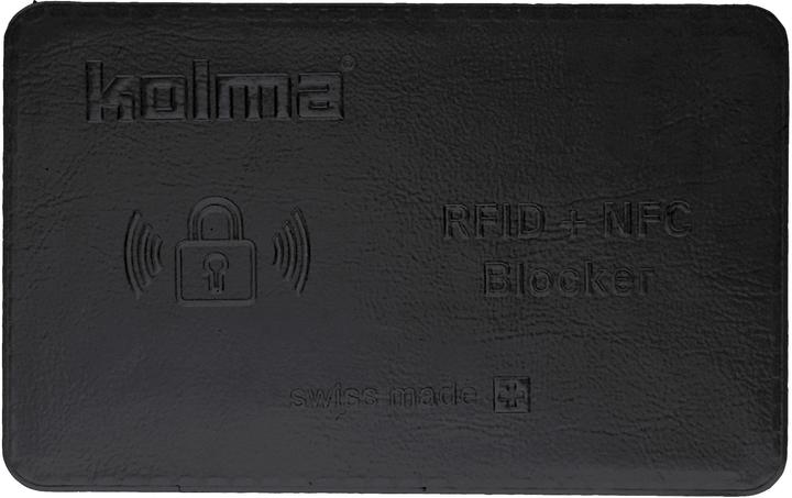 Kolma Kreditkartenhülle mit RFID Blocker Schwarz, Detailfarbe