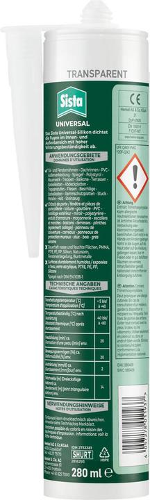 Actual product image Sista House & Building Universal transparent 280g (0.46 kg, Transparent, 280 ml)