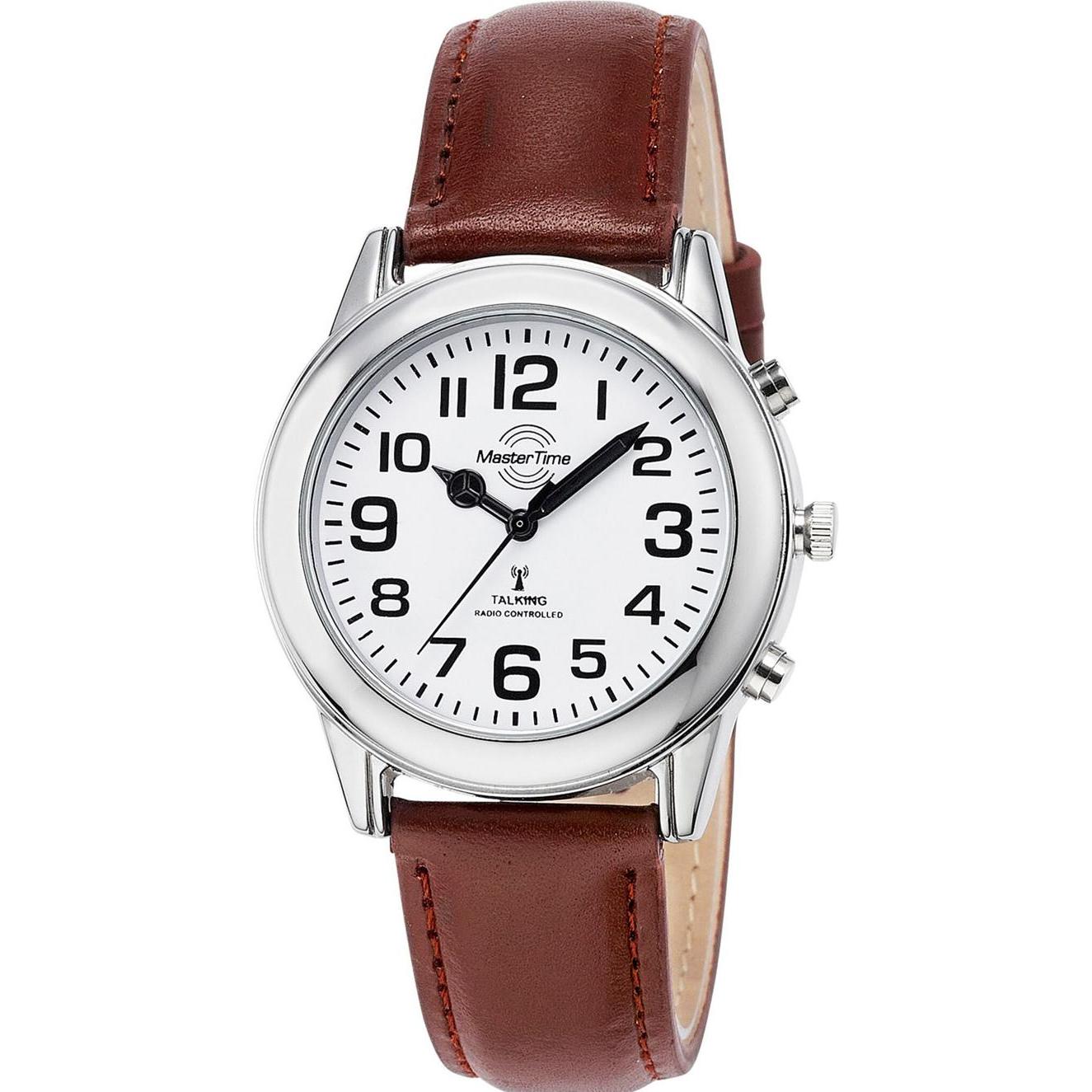 Thumbnail - Master Time, Armbanduhr, MTGA-10806-12L Sprechende Herren-Funkuhr 40mm, Braun, (Analoguhr, 40 mm)