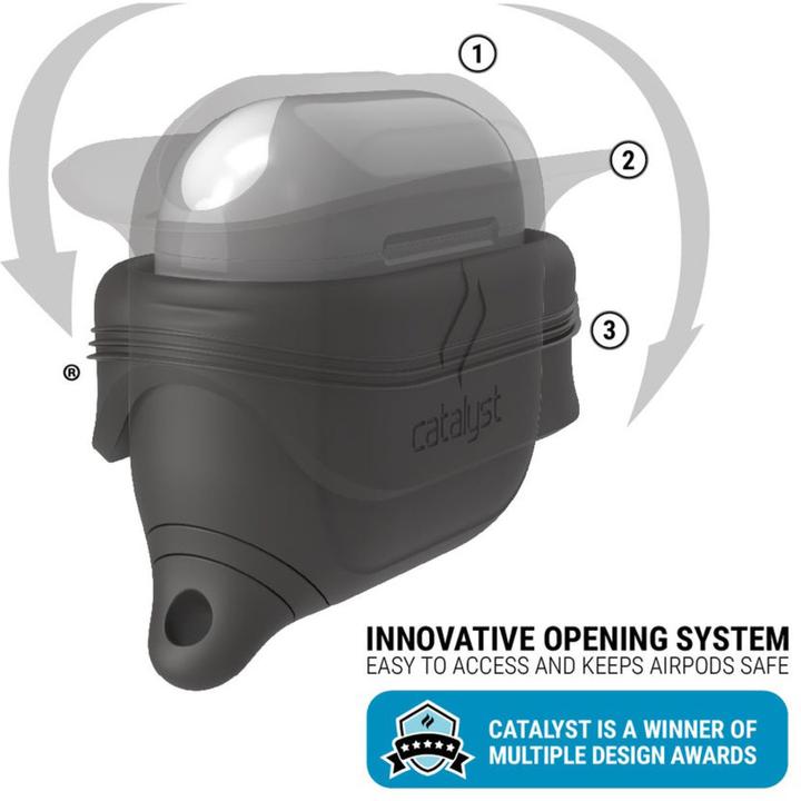 Actual product image Catalyst AirPods 3rd Gen Waterproof Case Space Gray (Charging case cover)