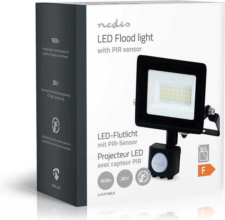 Actual product image Nedis LED-Flutlicht | 4000 K | Nennlichtstrom: 1620 lm | IP44 | 220 - 240 V AC 50/60 Hz | 20 W (1620 lm, IP44)