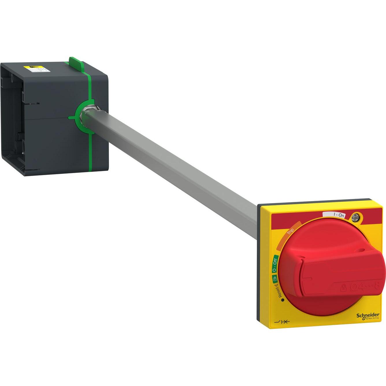 Schneider Electric LV426936T Rotary Drive laterale con impugnatura in rosso/giallo, Pulsante + Interruttore, Rosso