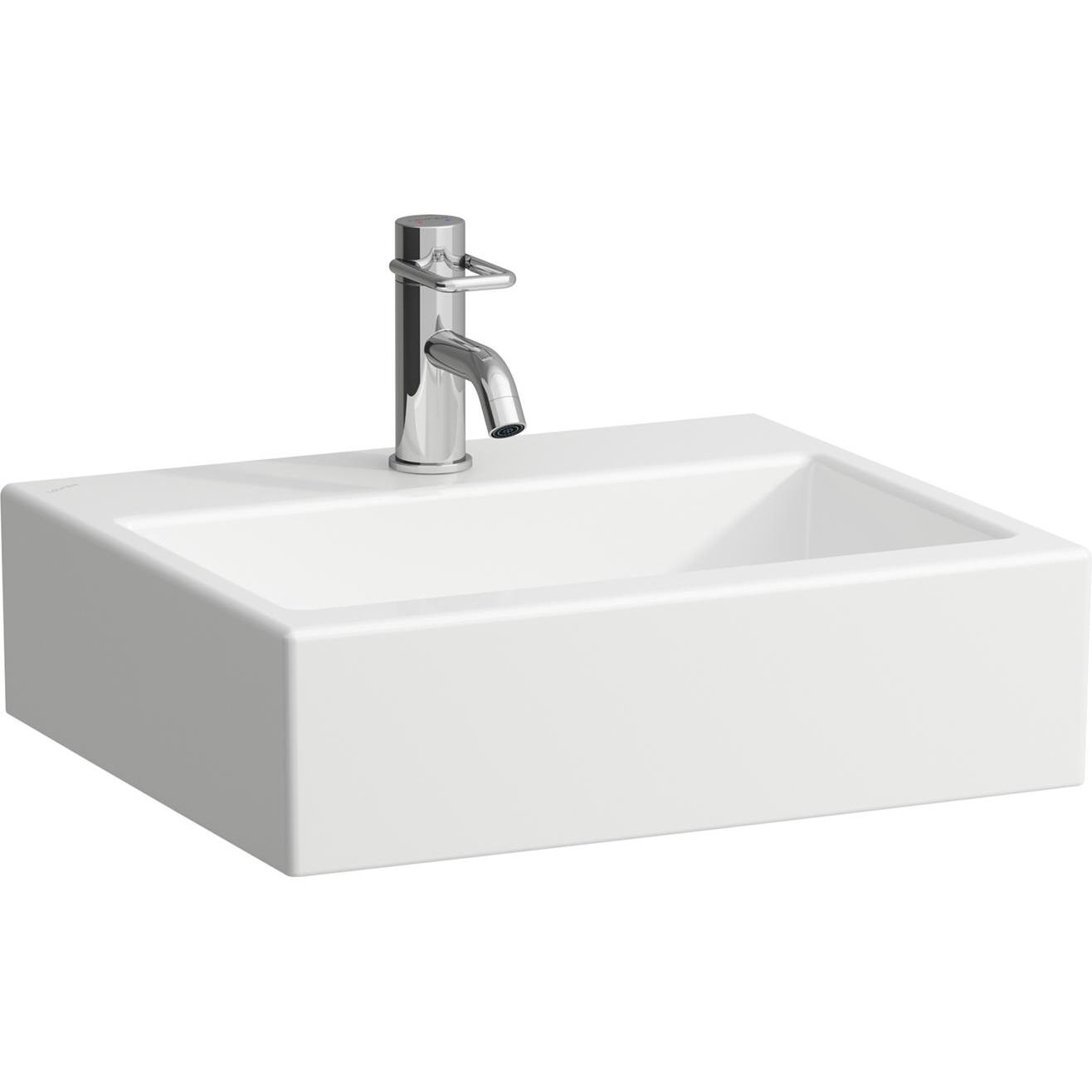 Laufen, Waschbecken, Living City Waschtisch-Schale, 1 Hahnloch, 500x425, weiss, H8114310001 (500 mm, 425 mm)