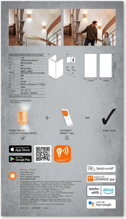Image du produit Ledvance Smart+ Orbis Bois (800 lm)