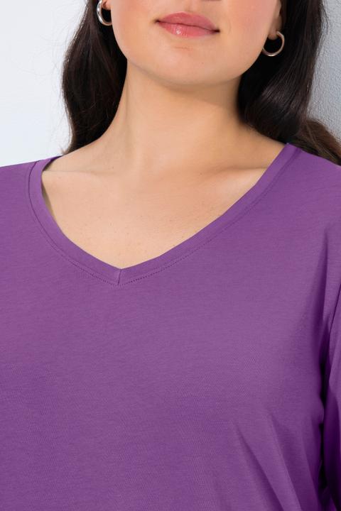 Produktbild Ulla Popken Shirt, Slim, V-Ausschnitt, Langarm (54)