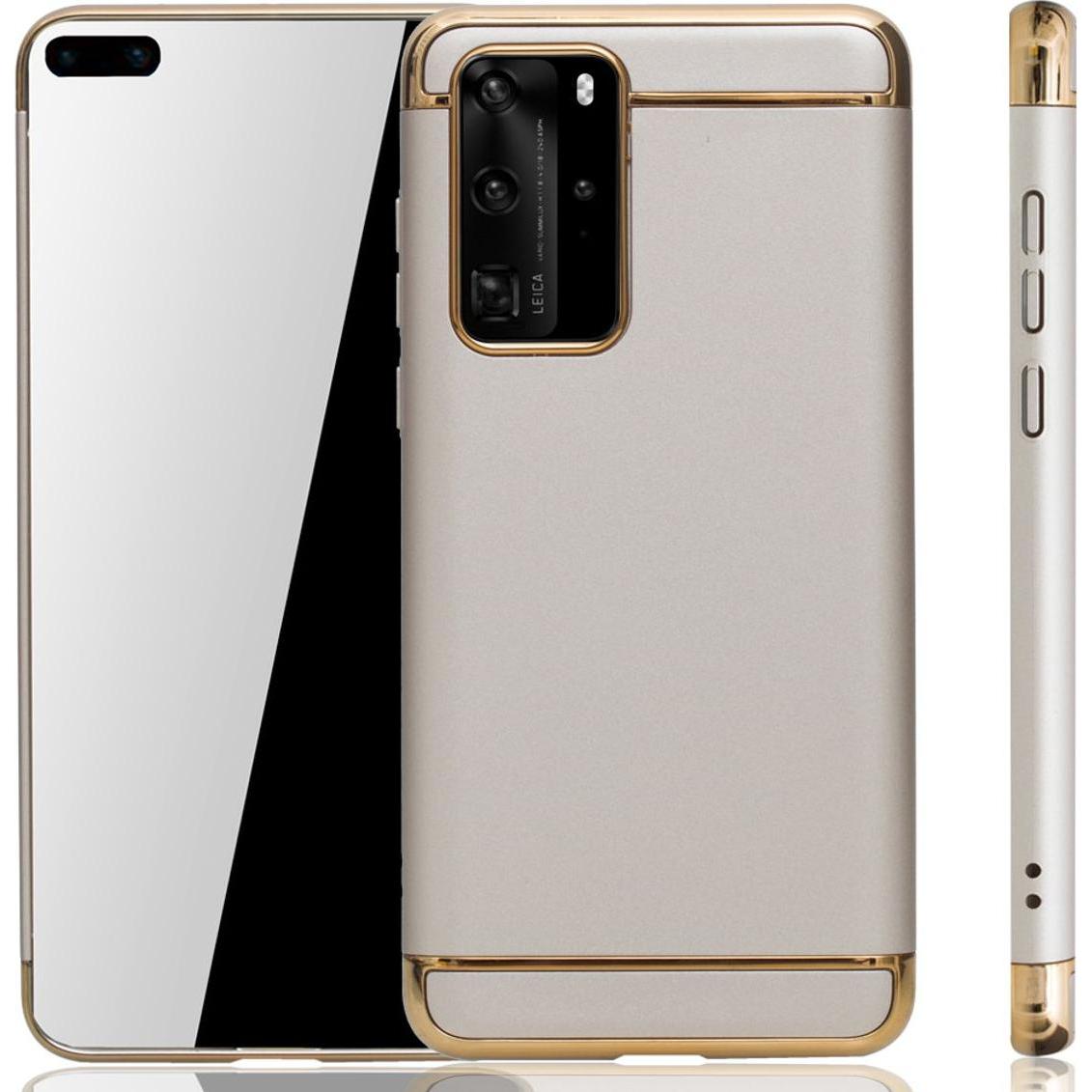 König Design Huawei P40 Hülle Case Handy Cover Schutz Tasche Schutzhülle Bumper Etuis Gold (Huawei P40), Smartphone Hüll...
