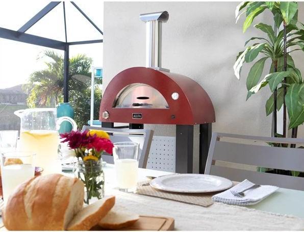 Actual product image Alfa Forni Moderno 2 Pizze Hybrid-Pizzaofen Antique Red (Pizza oven gas)