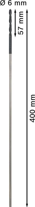Actual product image Bosch Professional Zubehör PRO Wood HSS installation drill bit, 6 x 57 x 400 mm (5 mm)
