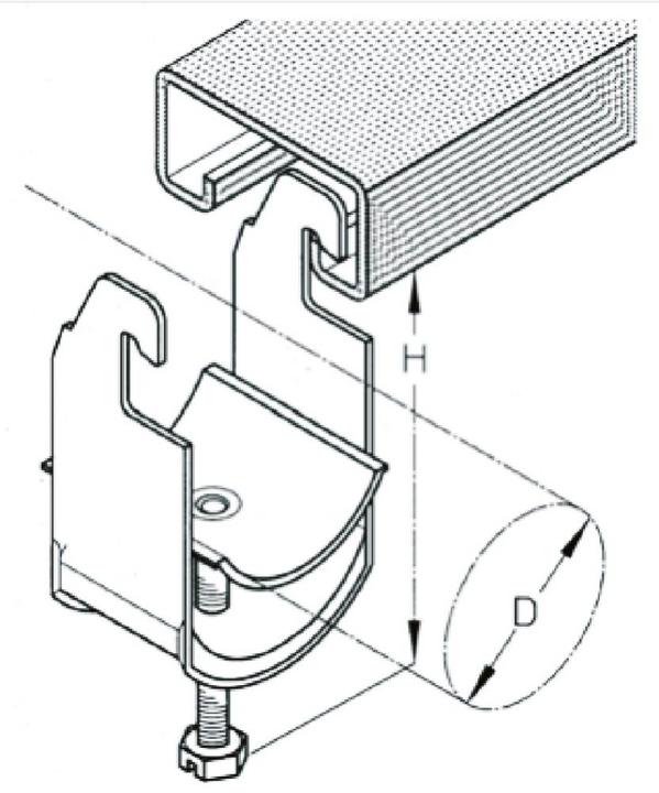 Produktbild Bügelschelle 8-12mm 1f ST Profilschiene 3657