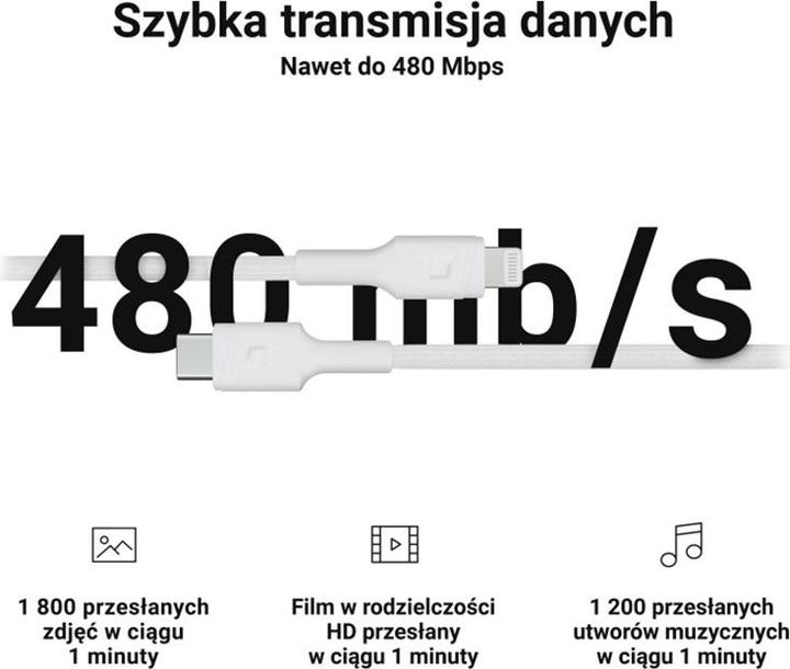 Image du produit GreenCell USB-C - Lightning MFi 1m pour Apple iPhone (1 m, USB 2.0, 29 W)