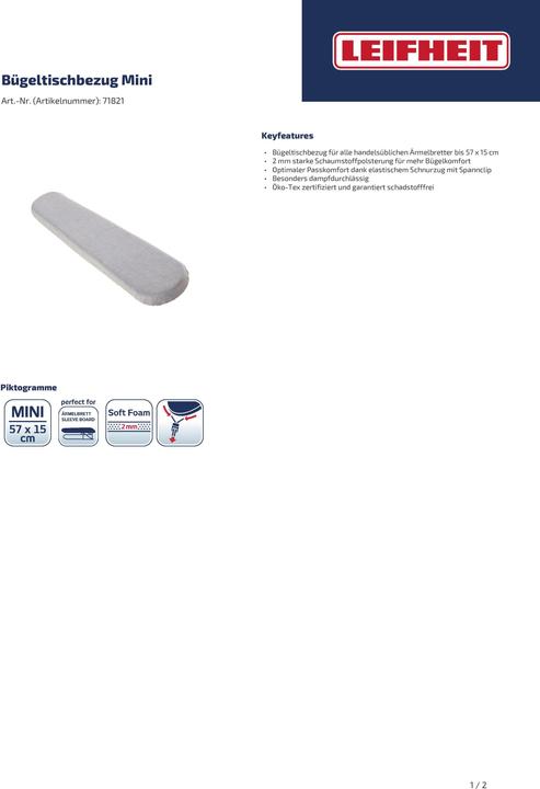 Actual product image Leifheit Ironing board cover Mini