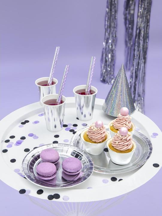Actual product image Partydeco Silver Plates Metallic (6x)