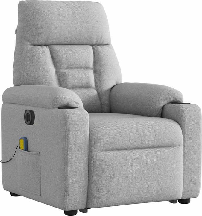 Produktbild VidaXL Massagesessel mit Aufstehhilfe Elektrisch Wolkengrau Stoff