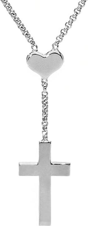 Produktbild Amen Heart and Cross Halskette (925er Silber, 44 cm)