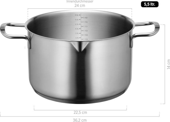 Productafbeelding Mäser Sanvito (24 cm, Steelpan, Roestvrij staal)