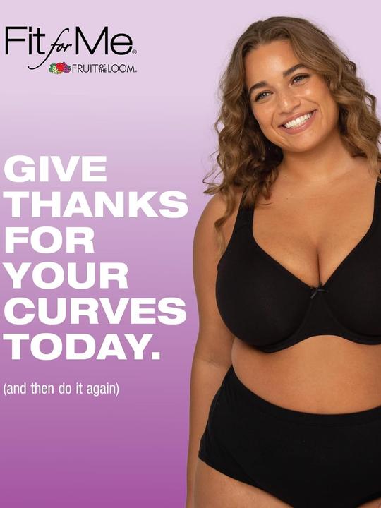 Actual product image Kenwood Fit for Me Plus Size Unlined Underwire Bra (46 C)