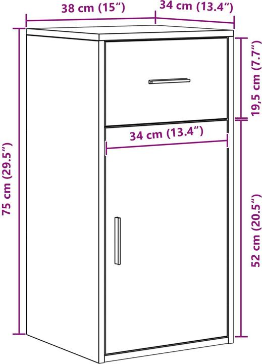 Productafbeelding vidaXL Moderne Möbel (38 x 34 x 75 cm)