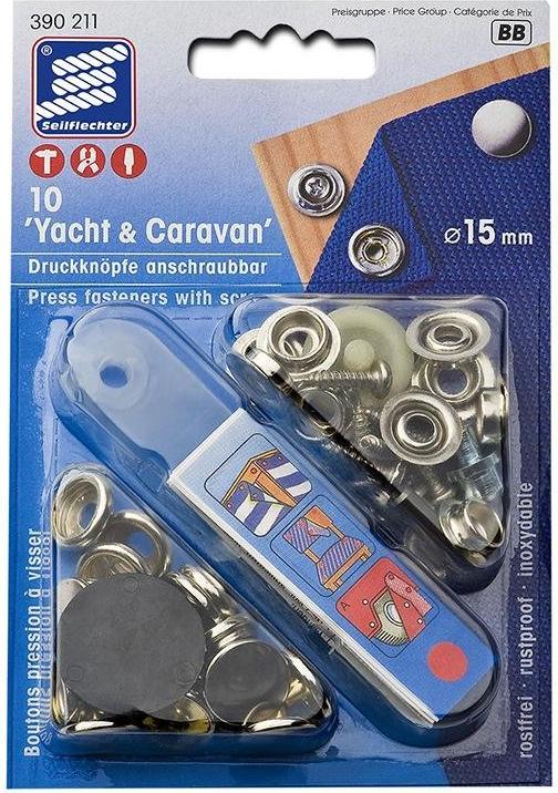 ProPlus Boutons-pression à visser, 10 pièces