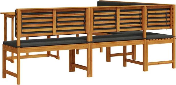 Produktbild vidaXL 4-teiliges Garten-Ess-Set mit Kissen aus massivem Akazienholz