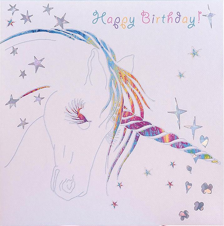 Actual product image Deckled Edge Greeting Card Prancing Myth Paper