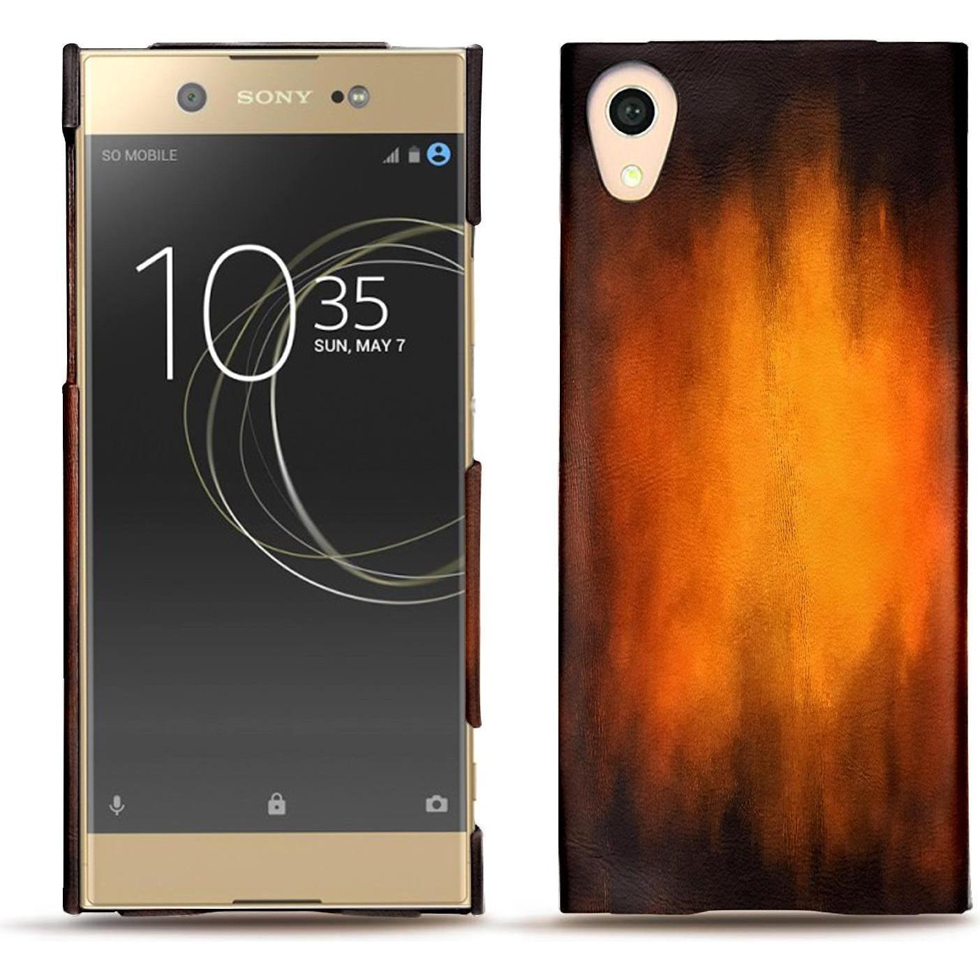 Noreve Lederschutzhülle (Sony Xperia XA1 Ultra), Smartphone Hülle, Violett