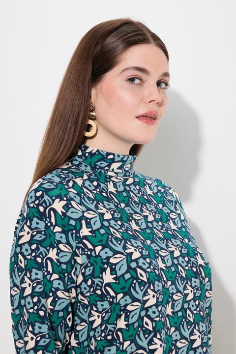 Produktbild Ulla Popken Longshirt, Blüten, Stehkragen, Langarm (42, 44)