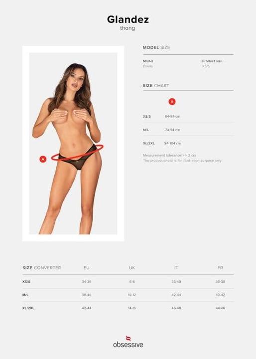 Actual product image Obsessive Glandez Thong Xl/Xxl (XL, XXL)