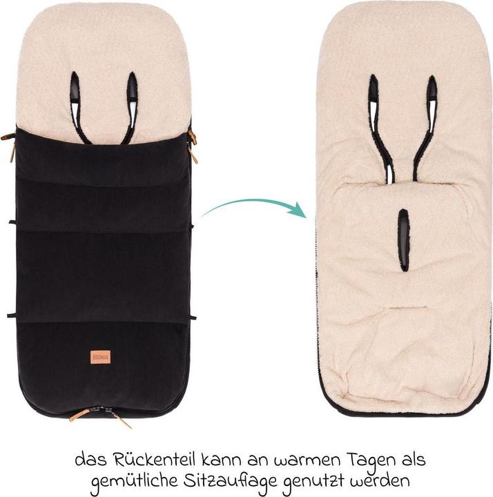 Actual product image Fillikid Fusssäcke für Kinderwagen & Buggys Cord-Fusssack Kinley Cord mit Teddy Plüsch