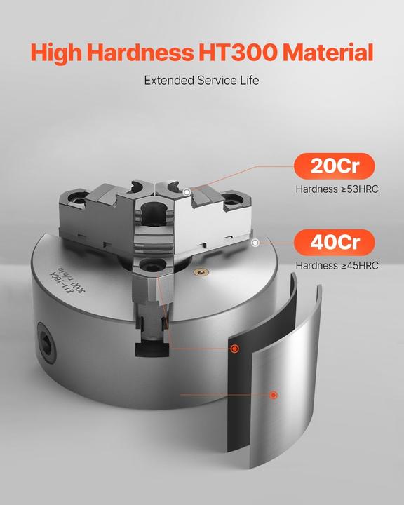 Actual product image Vevor Self-Centering Lathe Chuck