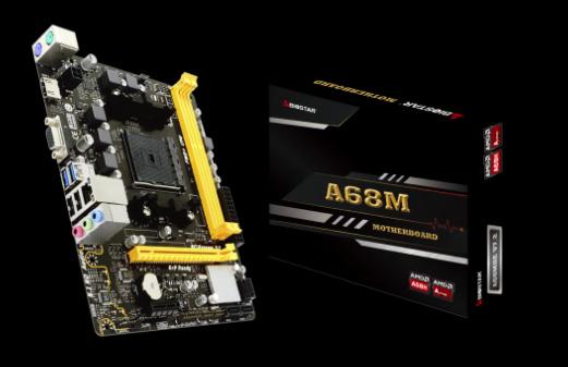Actual product image Biostar MB A68MHE A68,FM2+,mATX,AMD (FM2+, AMD A68H, mATX)