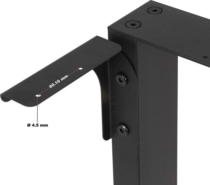Produktbild Wiltec Tischbeine Set 64x40cm Stahl lackiert pulverbeschichtet Tischgestell