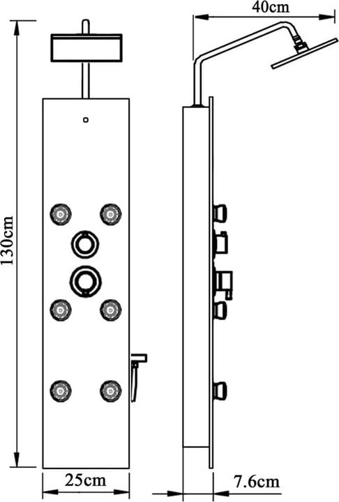 Actual product image vidaXL Duschkabine