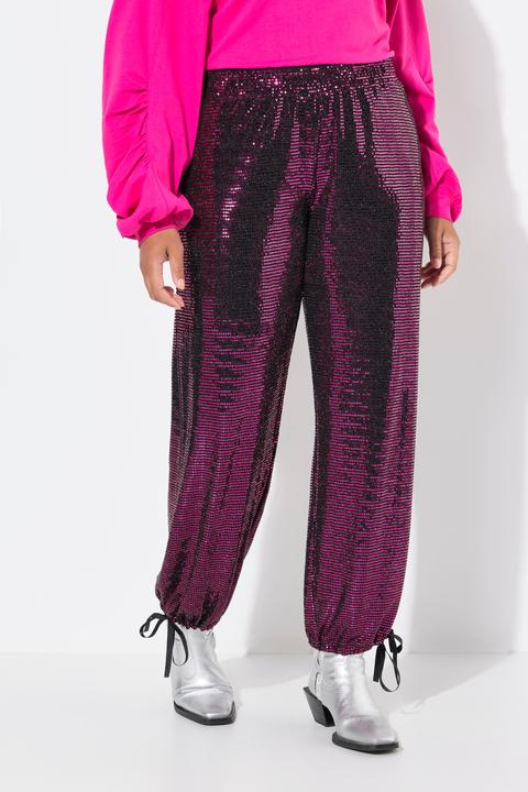 Image du produit Angel of Style Hose, gerades Bein, Paillettenoptik, Elastikbund (46)